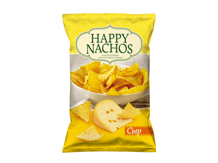 Чипсы "Happy Nachos" кукурузные 75г, Сыр