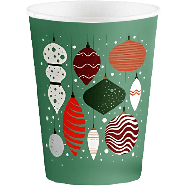 Стакан бумажный НГ 250 мл "Новогодний Микс" D-80 мм интро