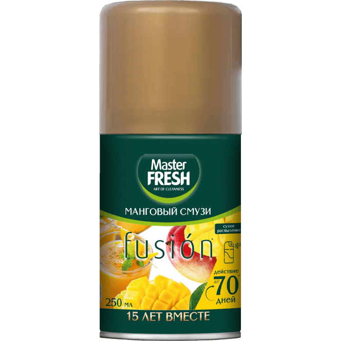 Освежитель воздуха 250 мл "Master FRESH GOLD" сменный баллон, Манговый смузи
