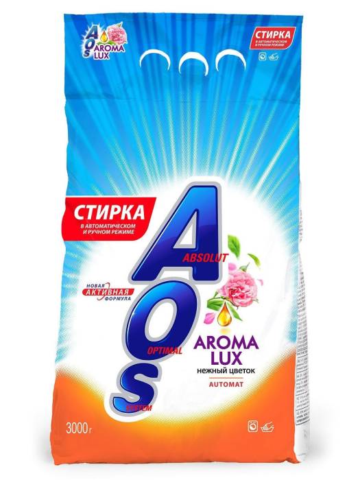 Стиральный порошок 3 кг "AOS" автомат, Арома Люкс