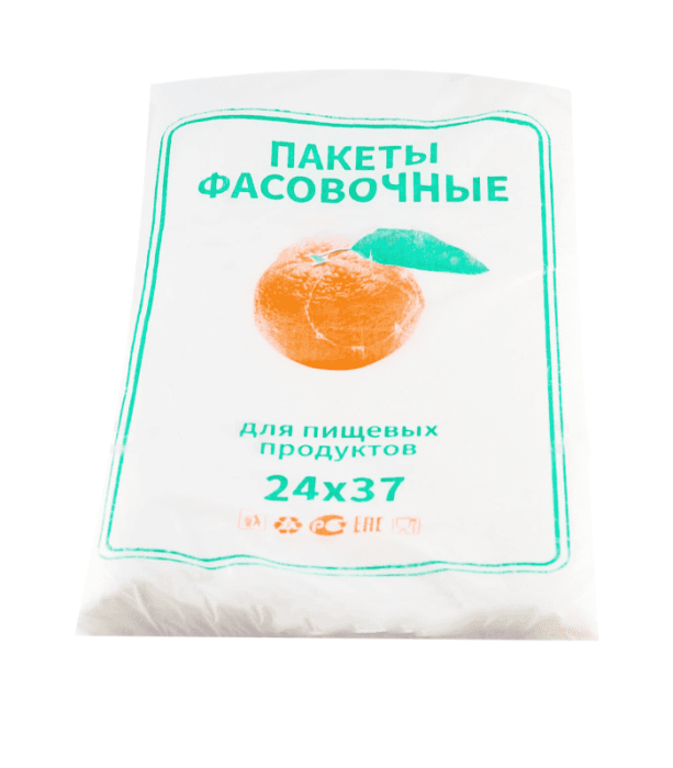 Фасовочные пакеты 24*37 см, 8 мкм (600 шт.упак) Апельсин КОТ