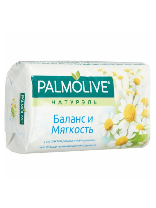 Мыло кусковое 90 г туалетное "Palmolive", Баланс и мягкость( ромашка с витамином С)