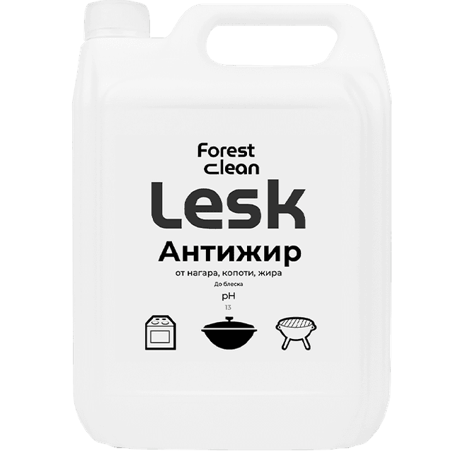Антижир 5 л "FOREST Clean" LESK, Для грилей и казанов, евро канистра