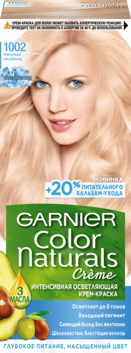 Крем-краска для волос "Garnier" Color Naturals, №1002 Жемчужный ультраблонд