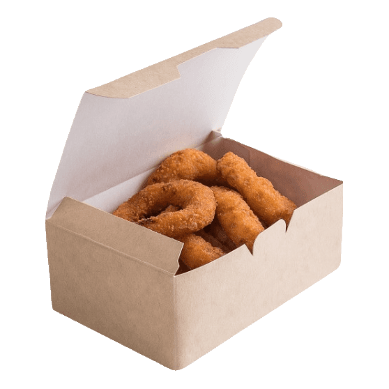 Коробка для наггетсов, крыльев, фри 115*75*45 мм FAST FOOD BOX S, КРАФТ OSQ