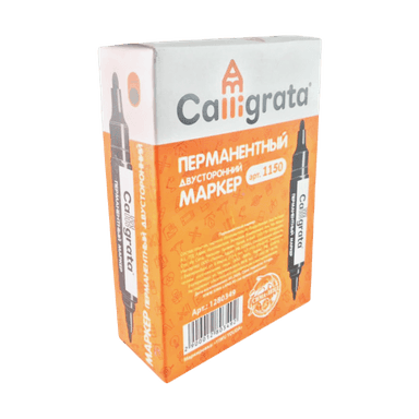 Маркер перманентный двухсторонний 3,0-5,0 мм CALLIGRATA черный