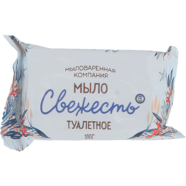 Мыло кусковое 100 г туалетное в цветной обертке ММК, Свежесть