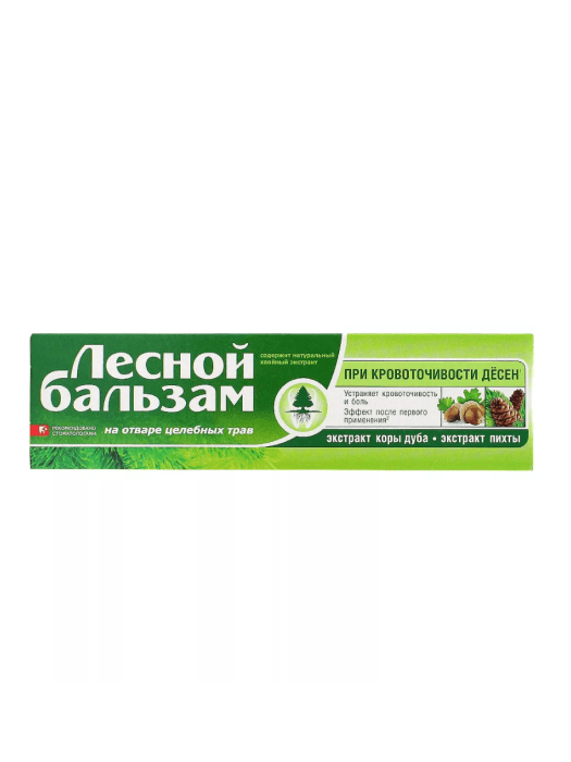 Зубная паста 50 мл "Лесной бальзам", Кора дуба/ Пихта против Кровоточивости
