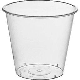 Стакан шейкер 300 мл прозрачный ТВЕРДЫЙ ПЛАСТИК "BUBBLE Cup" D-90 мм глянцевый ГН