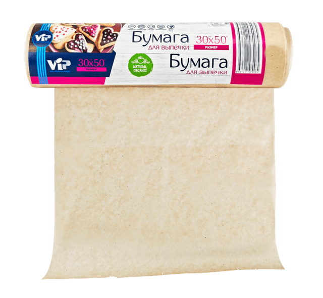Бумага для выпечки 30*50м в пленке интр