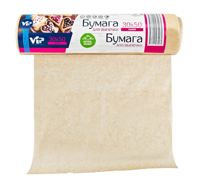 Бумага для выпечки 30*50м в пленке интр