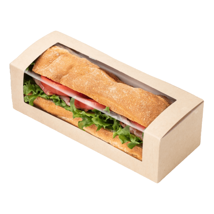 Упаковка бумажная OSQ BAGUETTE BOX 260*80*60 мм, Крафт ECO