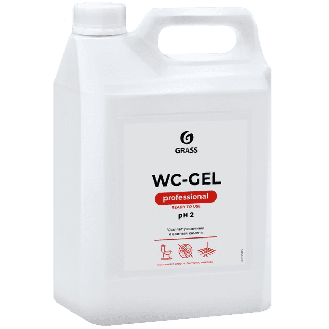 Средство для чистки сантехники 5л WC-Gel GRASS