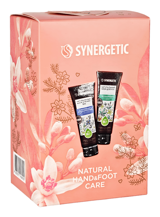 Подарочный набор Крем для рук 75 мл + крем для ног 75 мл SYNERGETIC natural hand&foot care