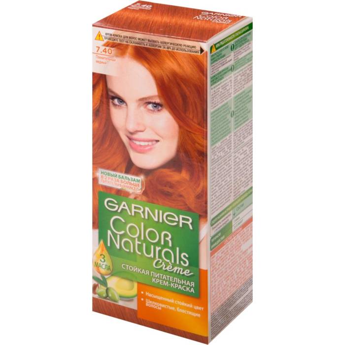 Крем-краска для волос "Garnier" Color Naturals, 7.40 Пленительный медный