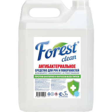 Средство для рук и поверхностей с антибактериальным эффектом "FOREST Clean" 5 л Евро