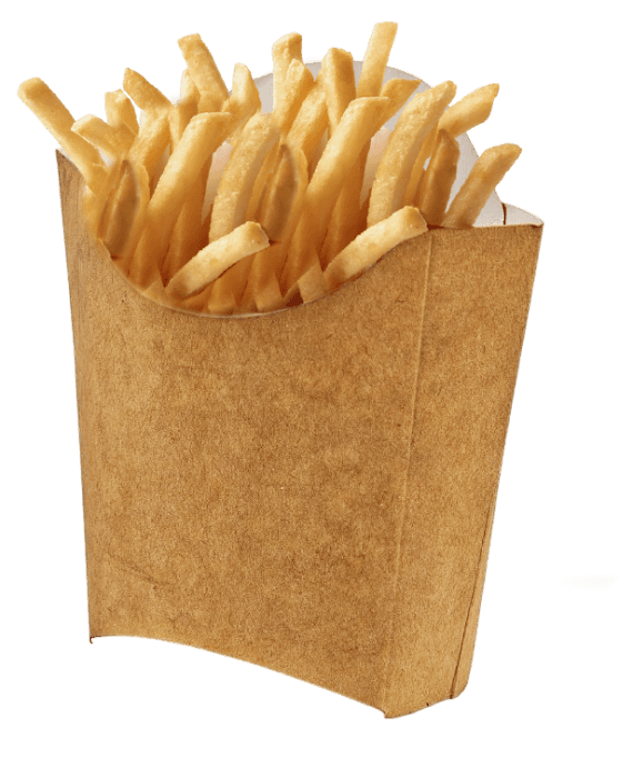 Коробка для картофеля фри 120 г 02 FRY L Pure Kraft 126*50*135 мм OSQ FRY L