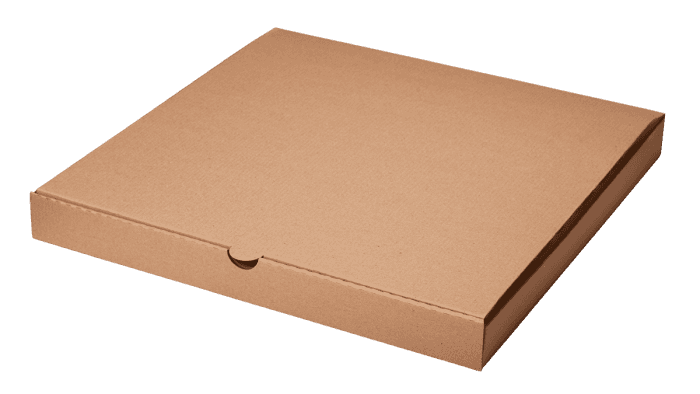 Коробка под пиццу 250*250*40 БУРАЯ, Т-11/Профиль Е, с прямыми углами