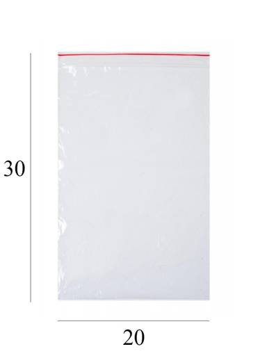 Грипперы 20*30 см Красная полоса 40 мкм AVIORA (100 шт.упак)