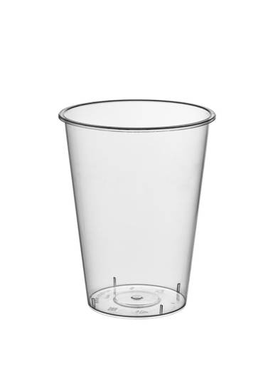 Стакан шейкер 375 мл прозрачный ТВЕРДЫЙ ПЛАСТИК "BUBBLE Cup" D-90 мм глянцевый ГН