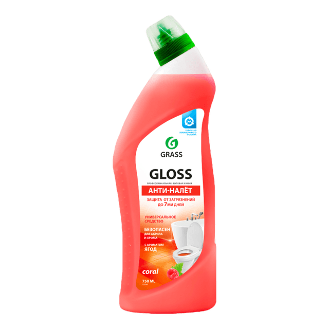 Чистящий гель 750 мл "Gloss соral" для ванны и туалета Grass