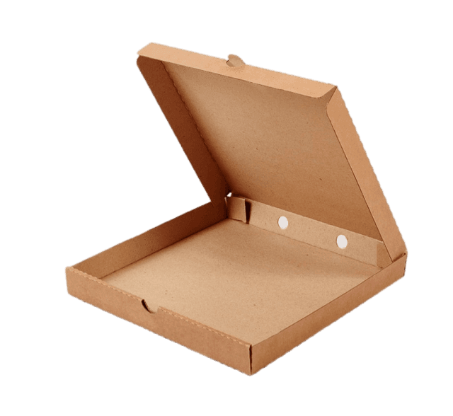 Коробка под пиццу 250*250*40 БУРАЯ, Т-11/Профиль Е, с прямыми углами