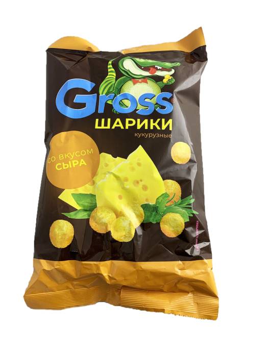 Шарики кукурузные "Gross" 60г, Сыр