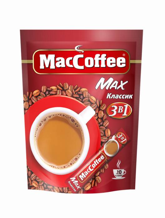 Кофе растворимый 320 гр "MacCoffee" 3в1 классика (20 шт.упак)