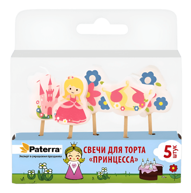 Свечи для торта "ПРИНЦЕССА" (5 шт.упак)