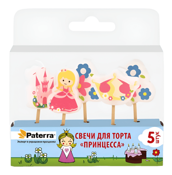 Свечи для торта "ПРИНЦЕССА" (5 шт.упак)