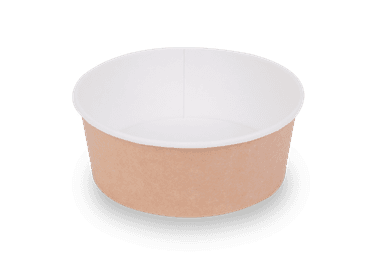 Контейнер/салатник/супница бумажный круглый 1000 мл OSQ Round Bowl D-150 мм, без крышки