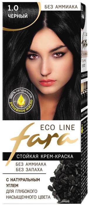 Крем-краска для волос FARA Eco Line, 1.0 Черный