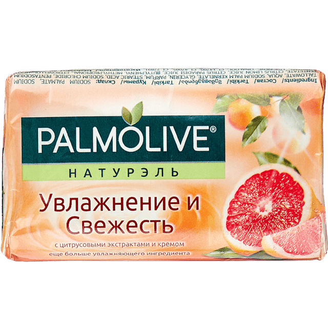 Мыло кусковое 90 г туалетное "Palmolive", Увлажнение и свежесть, цитрус