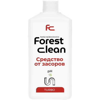 Средство для очистки труб/устранения засоров 1 л "FOREST Clean" ТУРБО, гель
