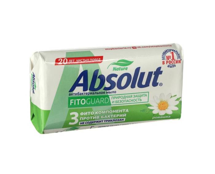 Мыло кусковое 90 г туалетное "ABSOLUT" FitoGuard Весна, Ромашка