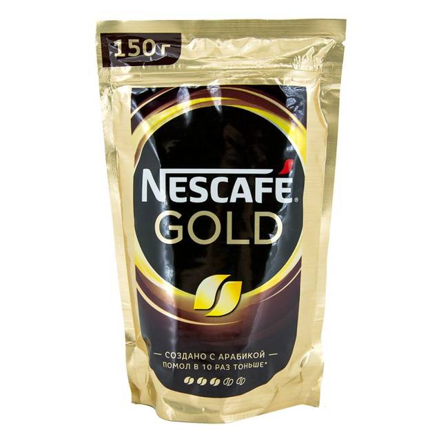 Кофе растворимый 150 гр "NESCAFE" GOLD м/у