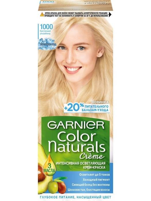 Крем-краска для волос "Garnier" Color Naturals, №1000 Кристальный УльтраБлонд