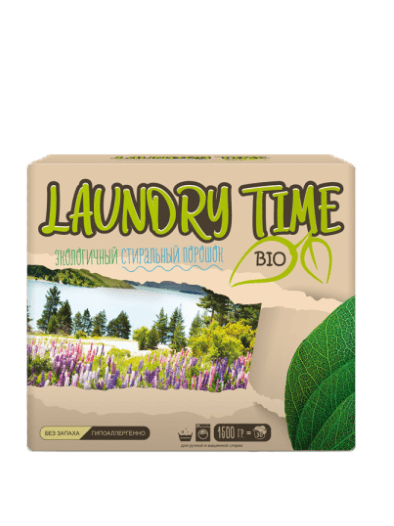 Стиральный порошок 1,5 кг LAUNDRY TIME BIO, картон