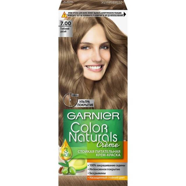 Крем-краска для волос "Garnier" Color Naturals, 7.00 Глубокий русый