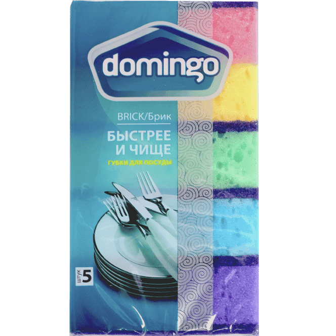 Губка для посуды "Доминго" (5 шт.упак)