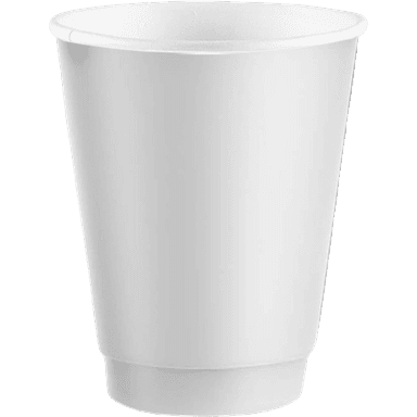 Стакан бумажный 350 мл БЕЗ РИС. УДАРНИК двухслойный белый D-90 мм В