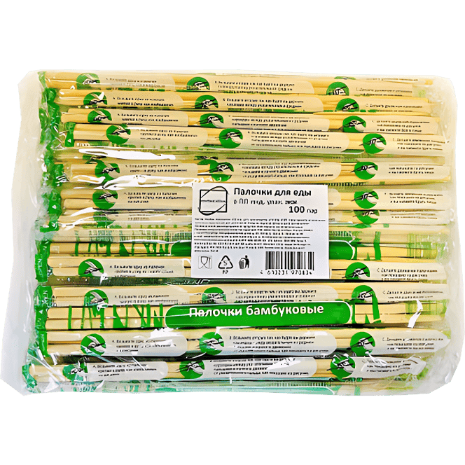 Палочки для роллов 20 см в индив. ПП-упак круглые (100 шт.упак) Конт