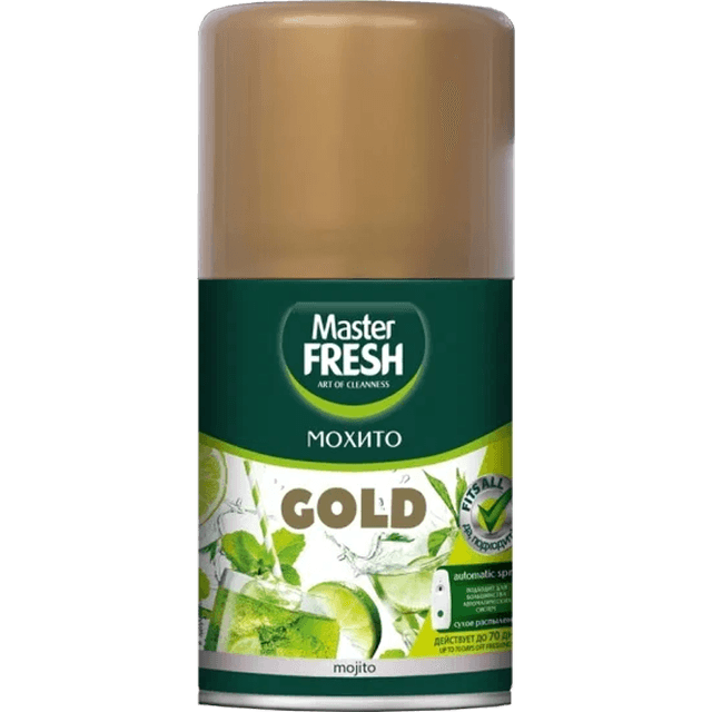 Освежитель воздуха 250 мл "Master FRESH GOLD" сменный баллон, Мохито