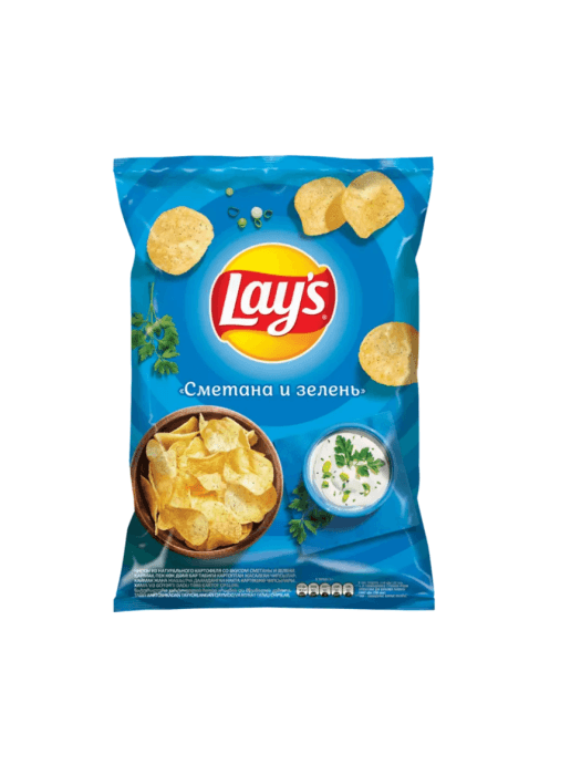 Чипсы "LAYS" 81г ассортимент, Сметана/Зелень