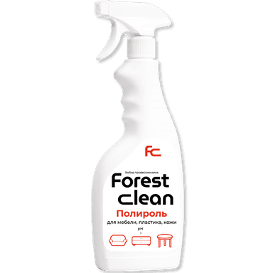 Полироль для мебели, кожи, пластика 500 мл спрей с триггером "Forest Clean"