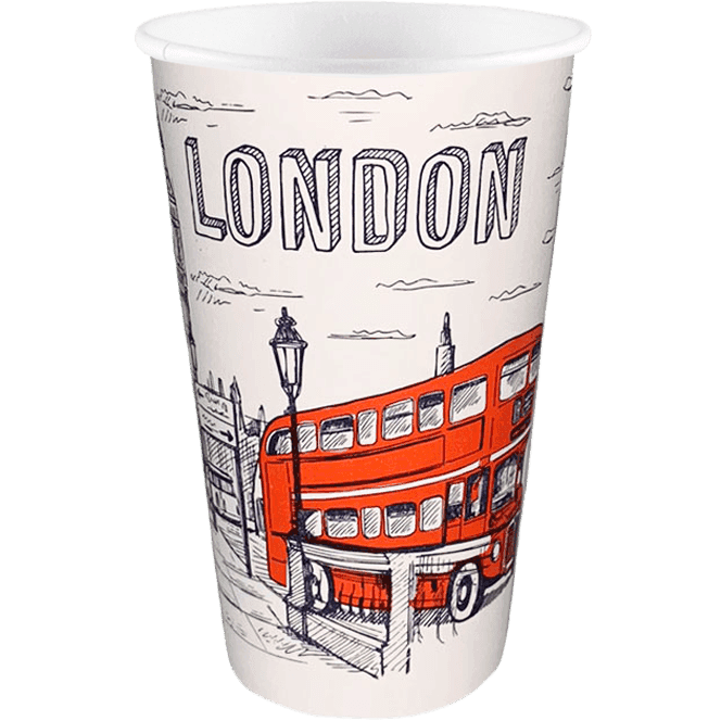 Стакан бумажный 400 мл " Kofe citi" D-90 мм