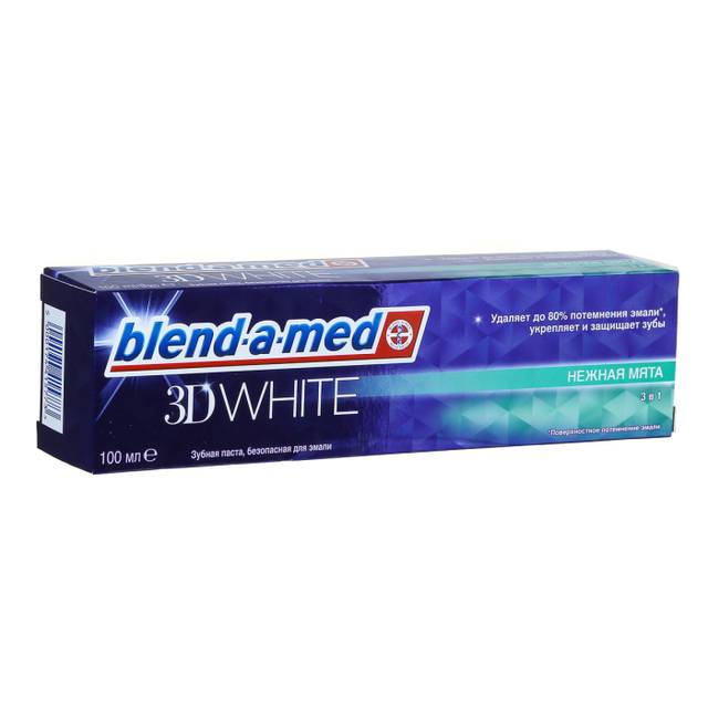 Зубная паста 100 мл "Blend-a-med" 3D White, Нежная мята