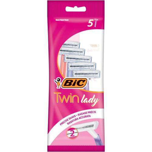 Станок бритвенный женский "Bic" Twin Lady, с двумя лезвиями (5 шт.упак)