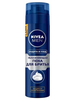 Пена для бритья 200 мл "Nivea" MEN для чувствительной кожи, Защита и уход/Увлажняющий