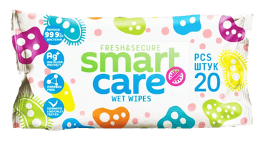 Салфетка влажная 20 шт. "Smart Care" антибактериальные (20 салф.шт)